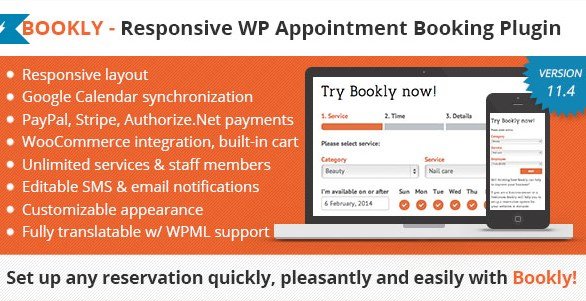 Bookly Booking Plugin - Responsive Appointment Booking and Scheduling