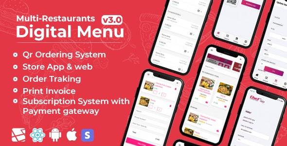 Chef - SaaS - Contactless Multi-restaurant QR Menu Maker [Activated]