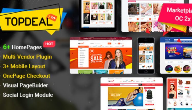 TopDeal - MarketPlace |- Multi Vendor Responsive OpenCart - Theme with Mobile-Specific Layouts