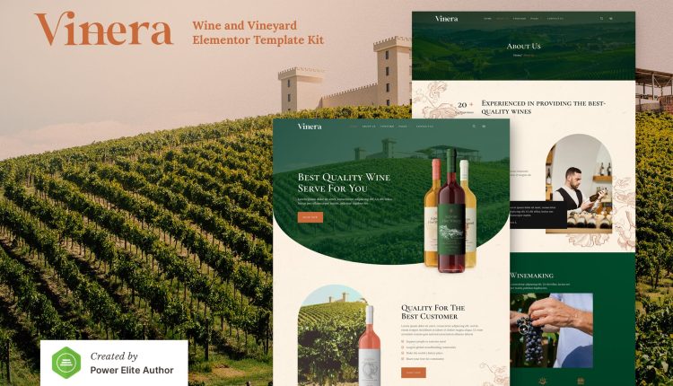 Vinera - Wine - Vineyard Elementor Template Kit