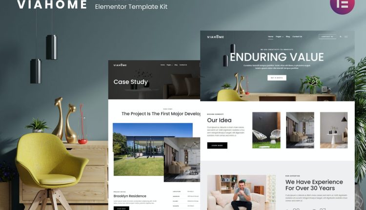 Viahome - Architecture - Interior Elementor Template Kit