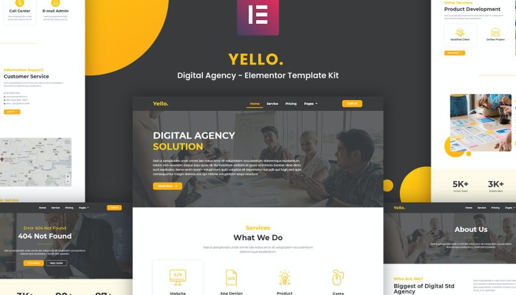 Yello - Digital Agency Elementor Template Kit