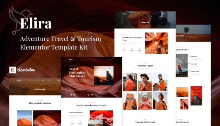 Elira - Adventure Travel - Tourism Elementor Template Kit