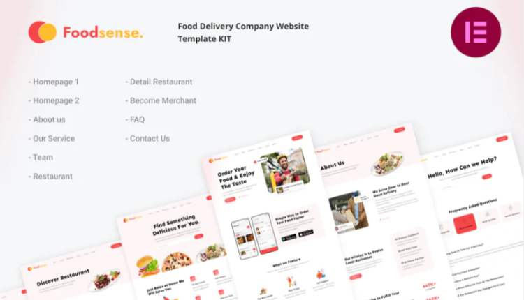 FoodSense | Food Delivery Elementor Template Kit