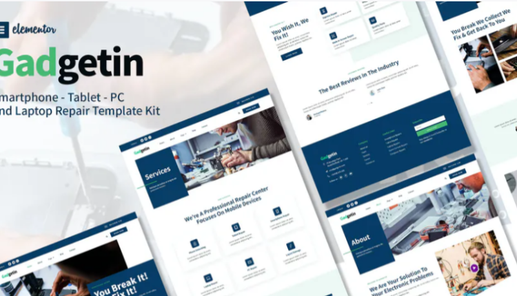 Gadgetin - Smartphone & Computer Repair Elementor Template Kit