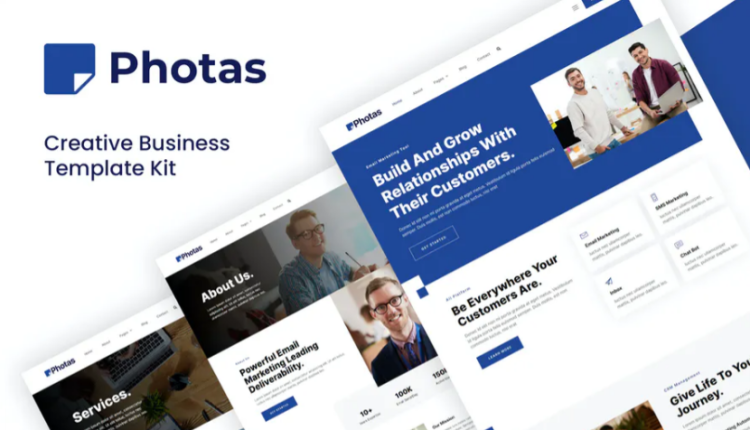 Photas - Email Marketing Company Elementor Template Kit