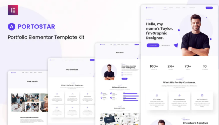 Portostar - Personal Portfolio Elementor Template Kit