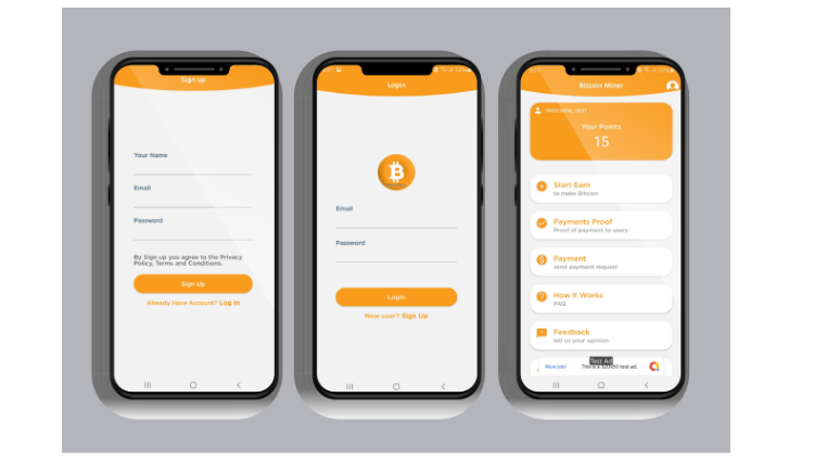 Bitcoin Miner App with Admin Panel and Admob