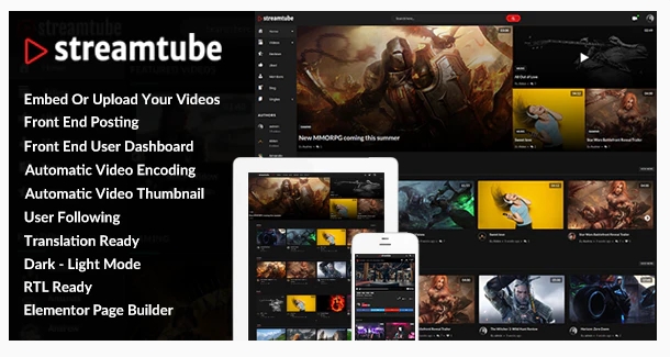 StreamTube - Video WordPress Theme