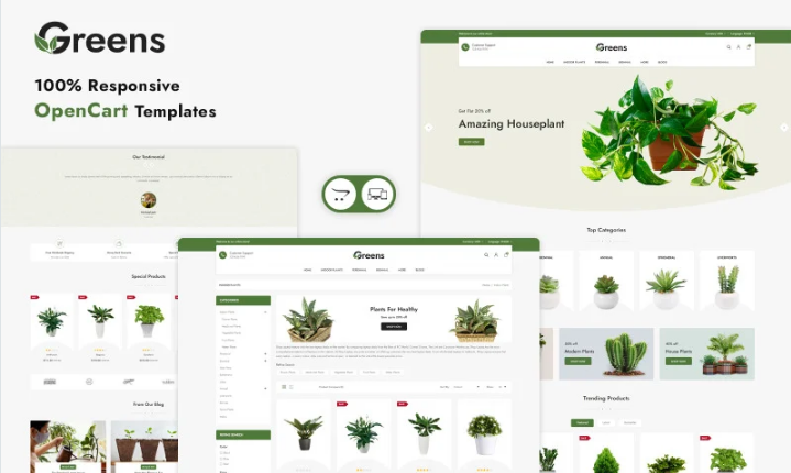 Greens - Ecommerce OpenCart Template