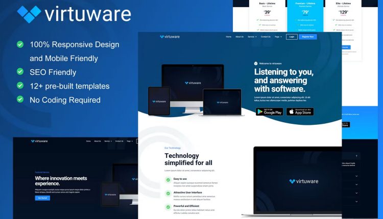 Virtuware - Saas & Digital Company Elementor Kit