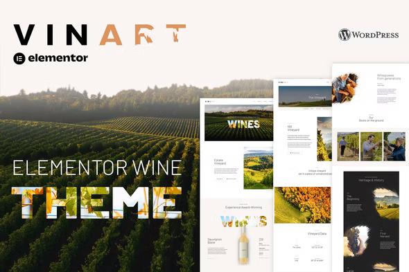 Vinart - Wine Brand & Vinyard Elementor Template Kit