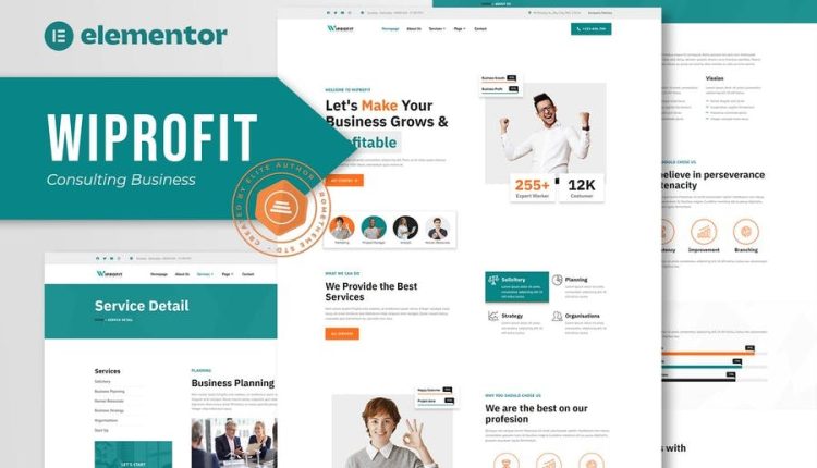 Wiprofit Consulting Business Elementor Template Kit