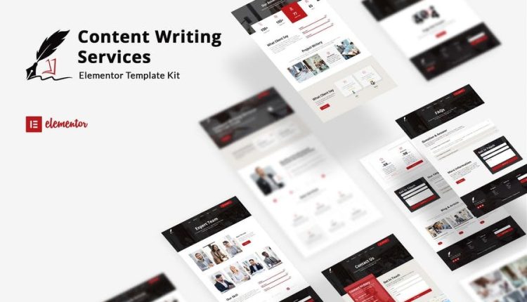 Writery Content Writer Service Elementor Template Kit