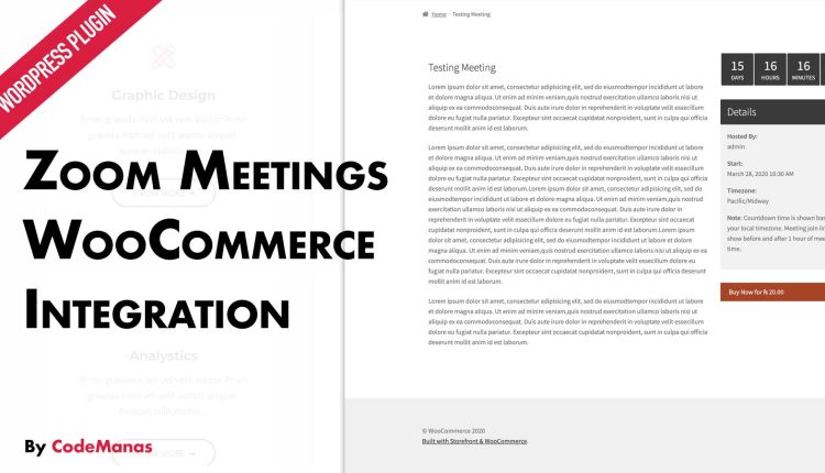 Zoom Meetings for WooCommerce