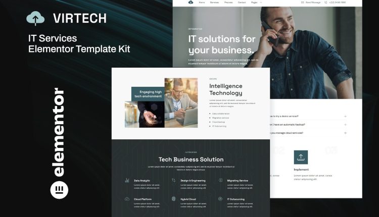 VirTech - IT Services Elementor Template Kit