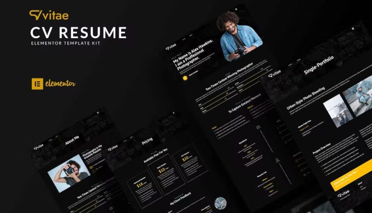 Vitae - CV Resume Elementor Template Kit