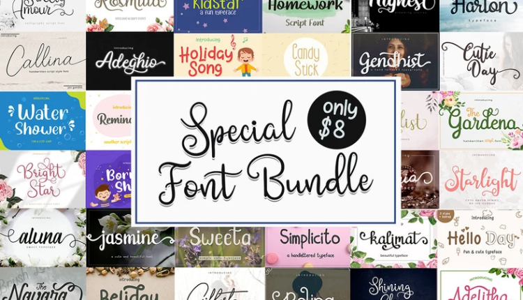 Special Font Bundle Includes Fonts