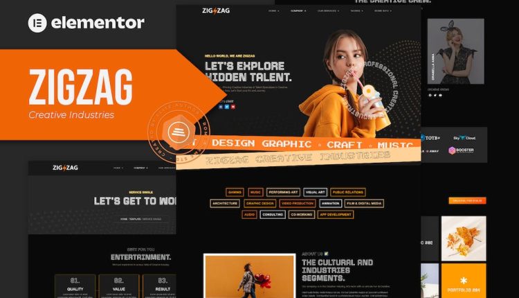 Zigzag - Creative Industries Elementor Template Kit