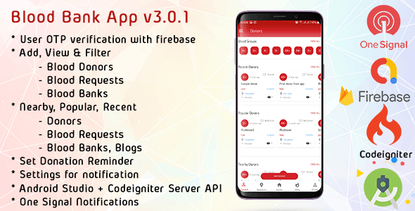 Blood Bank App With Admin Panel - Material Design v.