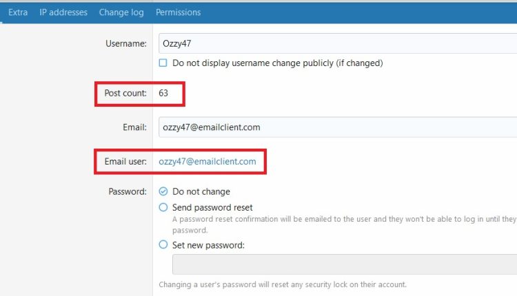 [OzzModz] User Post Count In ACP Xenforo