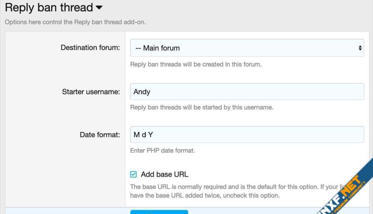 AndyB Forum reply ban XenForo