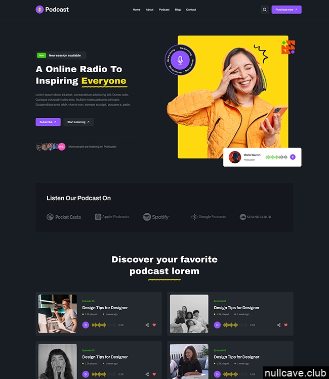 JA Podcast Joomla Template