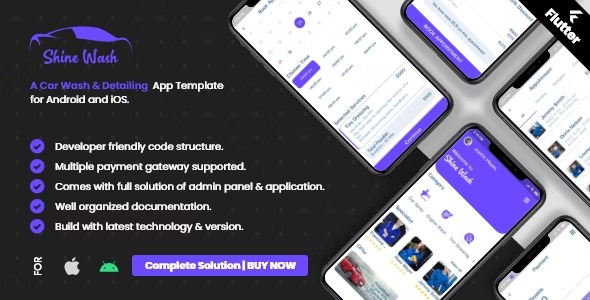 Car Wash Booking System with mobile apps android | Ios | Flutter