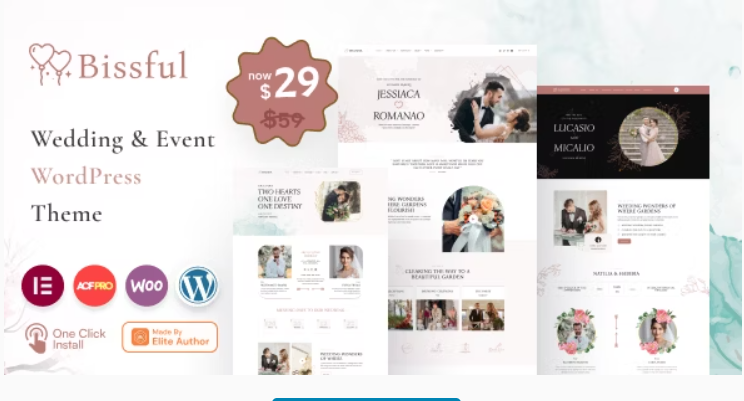 Bissful Wedding & Event WordPress Theme