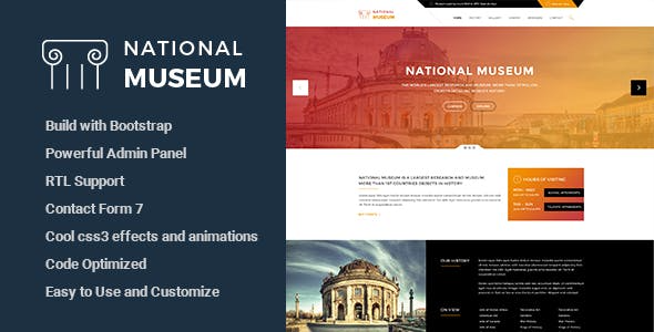 Museum - Responsive WordPress Theme