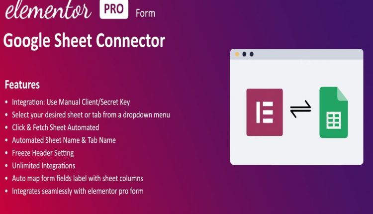 Google Sheet Connector For Elementor Forms