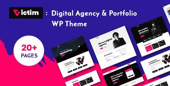 Victim Digital Agency - Portfolio WordPress Theme